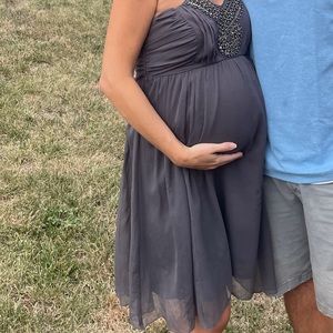 Maternity beaded cocktail dress size small.